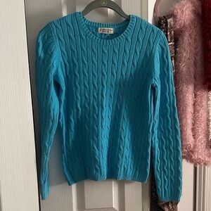 St. John's Bay Turquoise Cable Knit Sweater